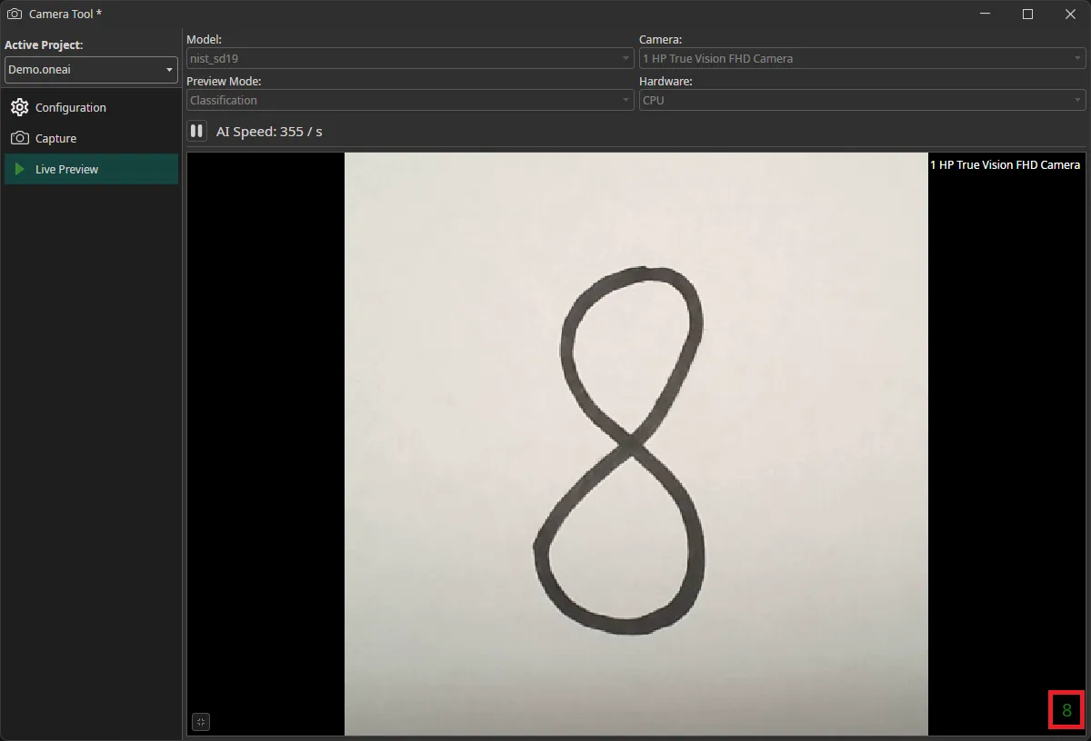 Camera Tool Live Preview
