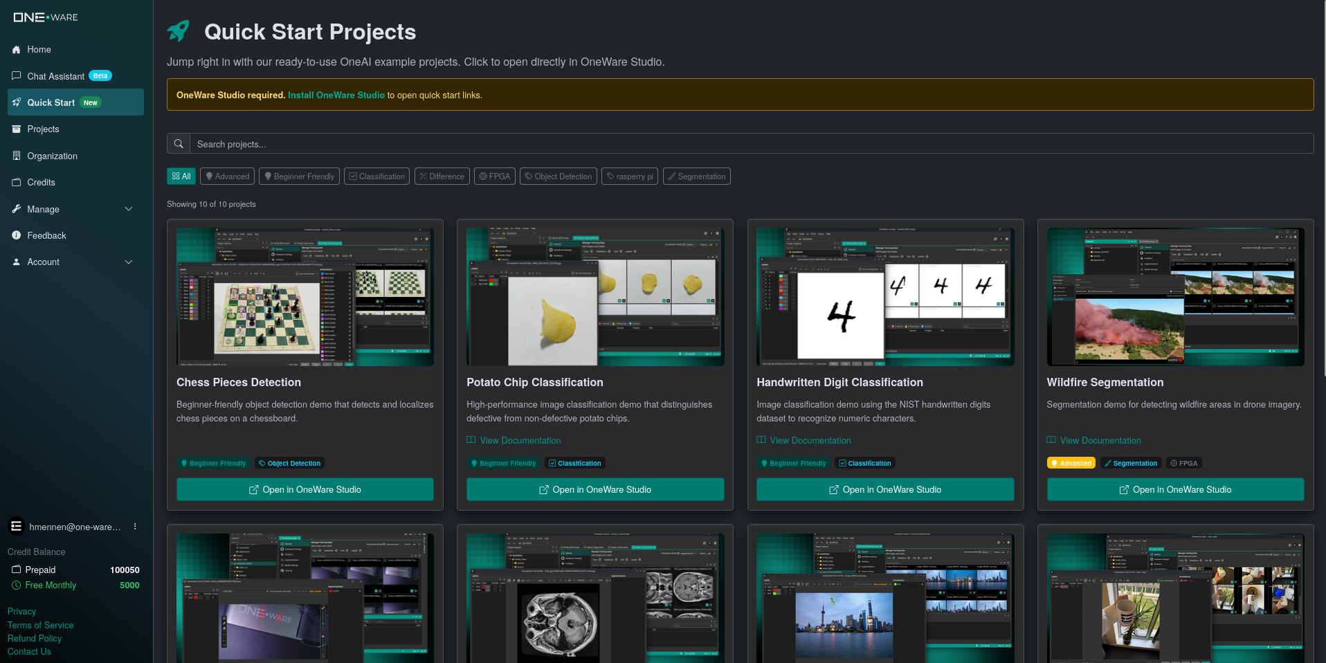 Quick Start Projects