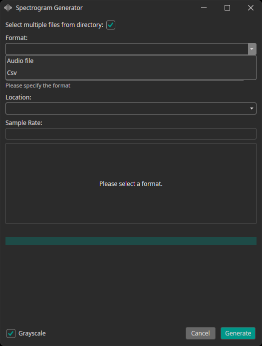 Spectrogram Generator